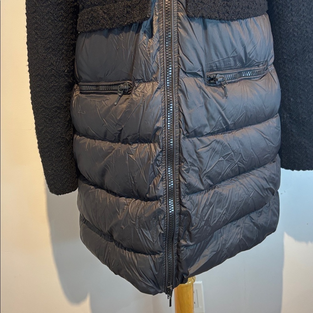 GEOX Women's black wool blend/puffer Jacket size US16 - Picture 6 of 15